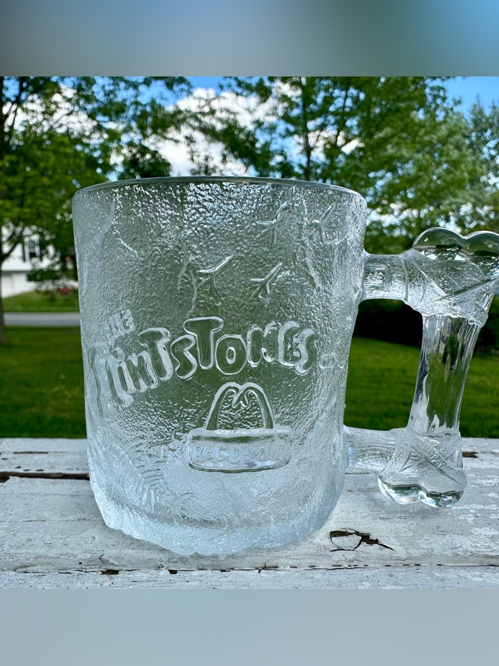 Vintage 1993 McDonald’s Flinstones “Rocdonald’s” Collectible Bone Handle Mug